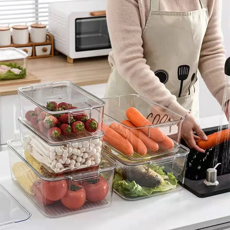 Fridge Organizer Bin Stackable Refrigerator Storage Box