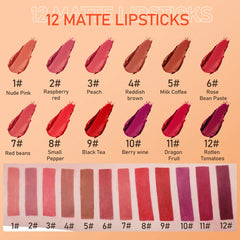 Lipstick Matte Waterproof Velvet Pigment Nude Rouge