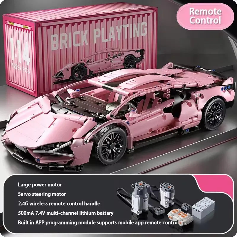 Technical Super Racing Car Building Blocks for Famous Sports Car Model Bricks