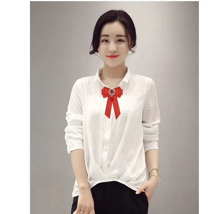 Bow Brooch Collar Pins And Brooches Blouse Women's Clothing Accessories