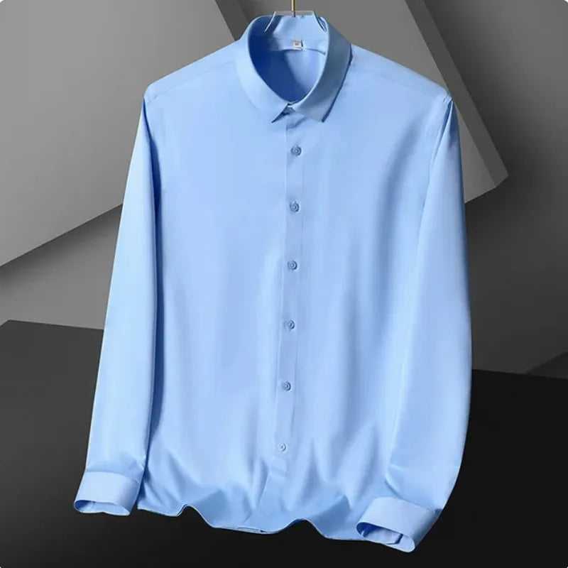 Men's Shirt Long Sleeve Non iron Wrinkle Resistant Business Dress