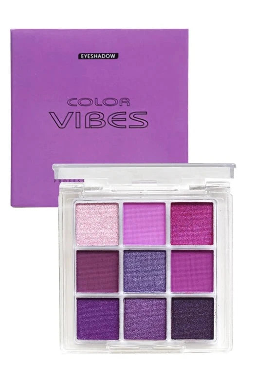 Glitter Eyeshadow Palette Purple Violet Shimmer Pearlescent Matte Acrylic Eye Shadows Palette