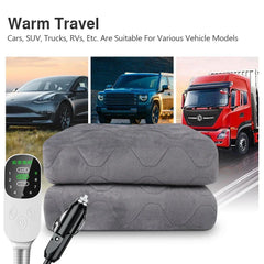 12V Car Electric Heating Blanket for Camping Trucks Off-Road Vehicles Heating Pad