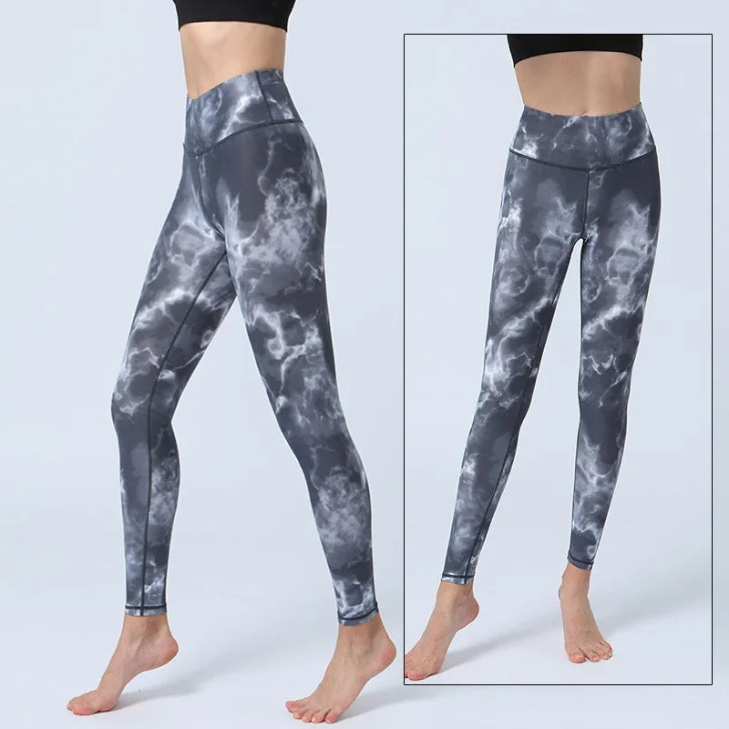 Women's Yoga Pants Women Flower High Waist Sports Leggings