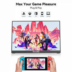 Nice gift 15.6-inch 60HZ Gaming Portable Monitor for Laptop, 1080P IPS Display LCD FHD External Second Computer Screen for Phone
