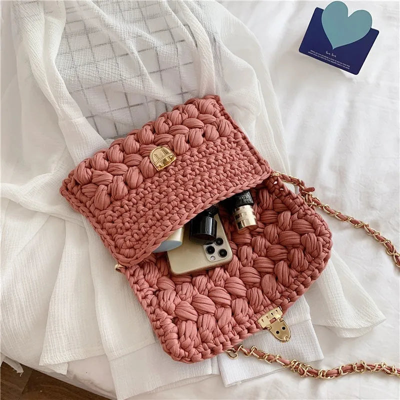Women's Crossbody Bags Thread Hook Knitted Shoulder Bag