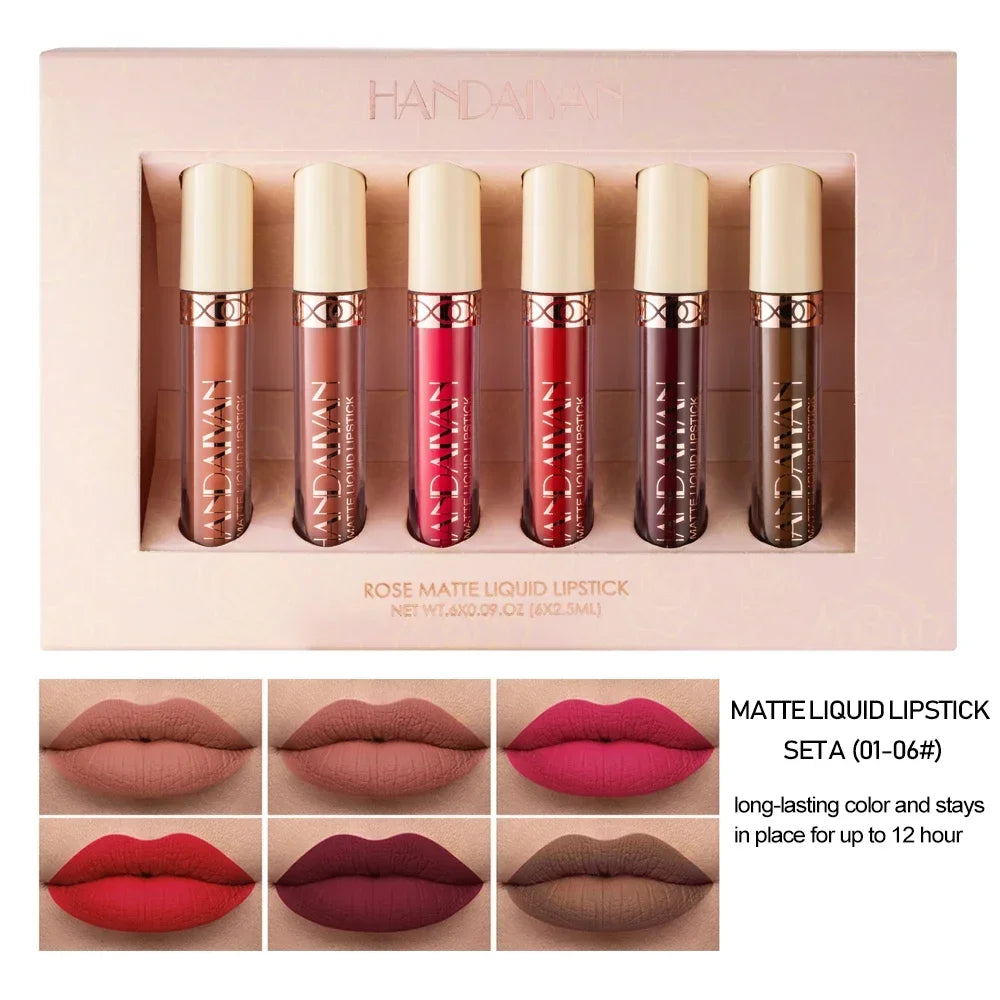 Matte Velvet Lip Gloss Waterproof Long-lasting Liquid Lipstick