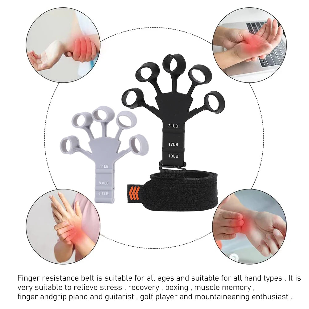 Finger gripper Finger exerciser Guitar finger exerciser Level 6 Resistance recovery Physical tool Patient hand enhancer