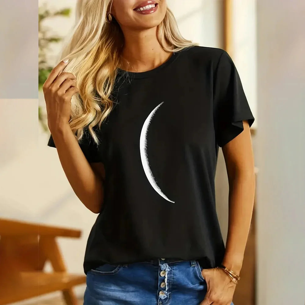 Women's T-shirt Summer Breathable Short Sleeved Dating Fashion Clothing