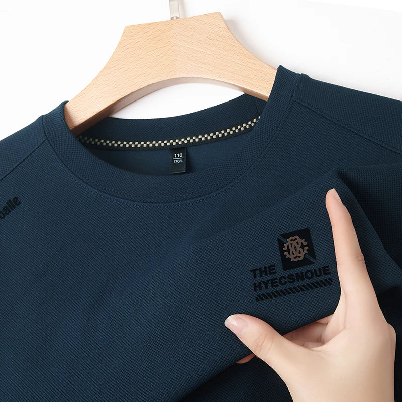 High quality long sleeved men's round neck sweatshirt autumn fashion brand print senior design comfortable soft casual T-shirt