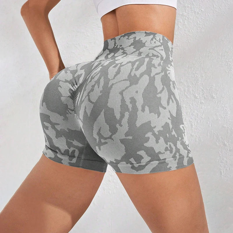 Women Scrunch Butt Lifting High Waist Yoga Gym Seamless Biker Shorts