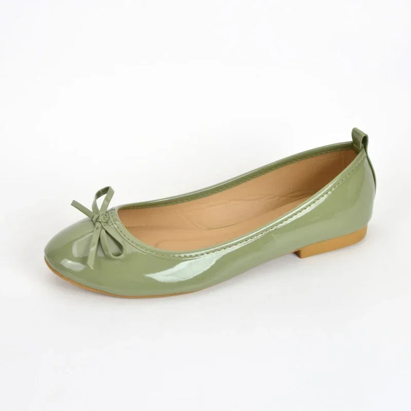 Women's Casual Patent Leather Korean Shoes
