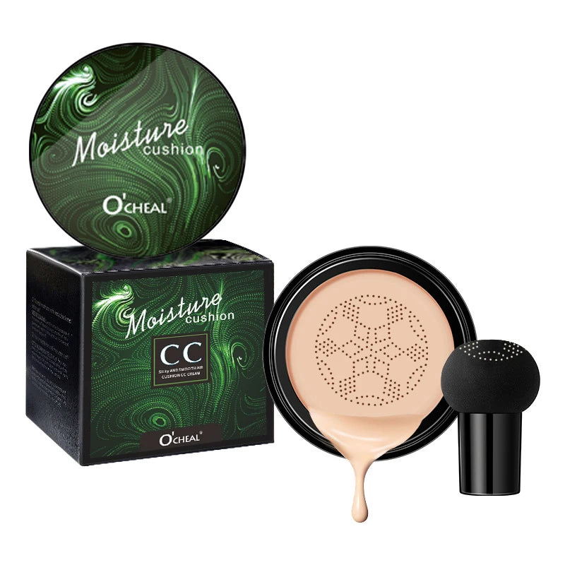 BB Cream Air Cushion Compact Make Up Foundation Concealer Cream for Face Cosmetics Makeup Mushroom Head Puff