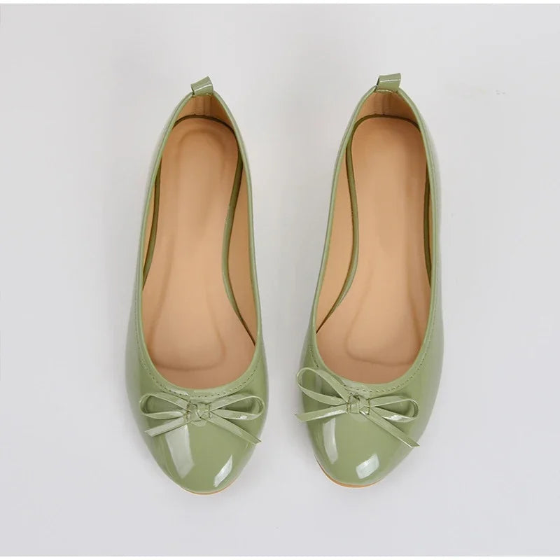 Women's Casual Patent Leather Korean Shoes