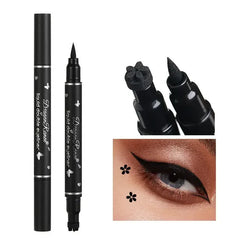 Eyeliner Pen Star Moon Stamp Long-Lasting Waterproof Black Liquid Eye Liner Pencil