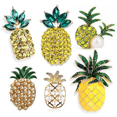 Pearl Crystal Pineapple Brooch Pin Women's Clothing Accessories