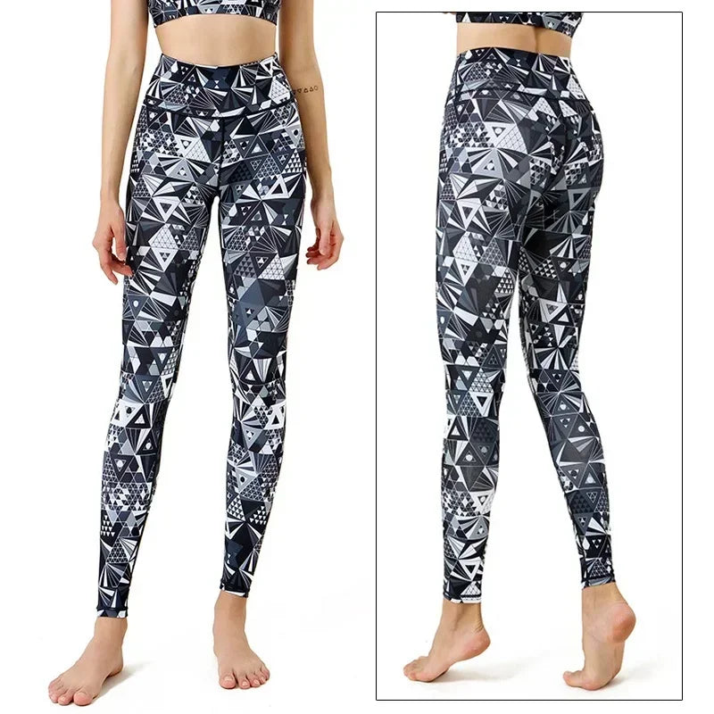 Yoga Pants Flower High Waist Sports Leggings for women