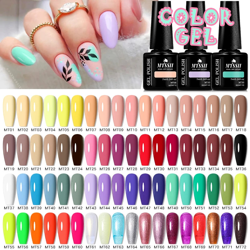 Gel Nail Polish Set Kit Spring UV LED Nail Art Gel Vernis Semi Permanent Base Top Coat