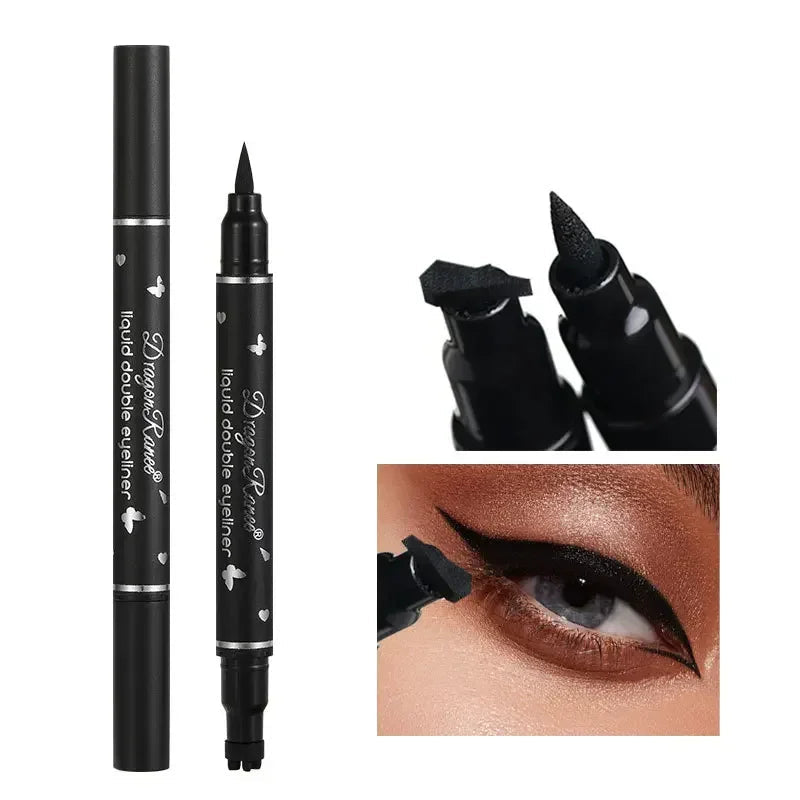 Eyeliner Pen Star Moon Stamp Long-Lasting Waterproof Black Liquid Eye Liner Pencil