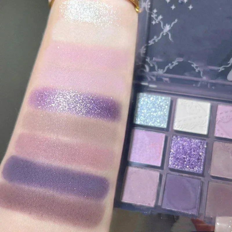 Eyeshadow Palette Purple Lace Shimmer Glitter