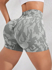 Women Scrunch Butt Lifting High Waist Yoga Gym Seamless Biker Shorts