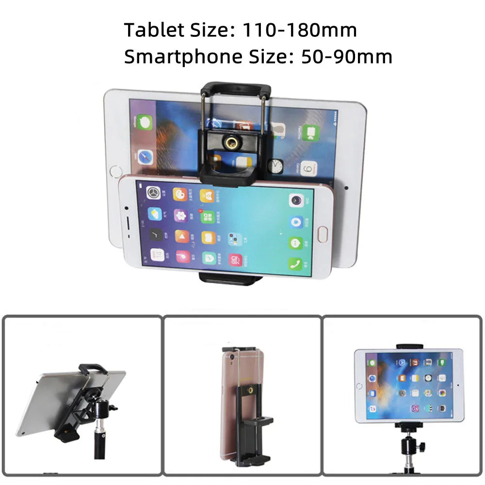 Adjustable Tripod Floor Stand Tablet Holder Stand for 4-11 Inches Tablet Smartphones Mount Lazy Holder