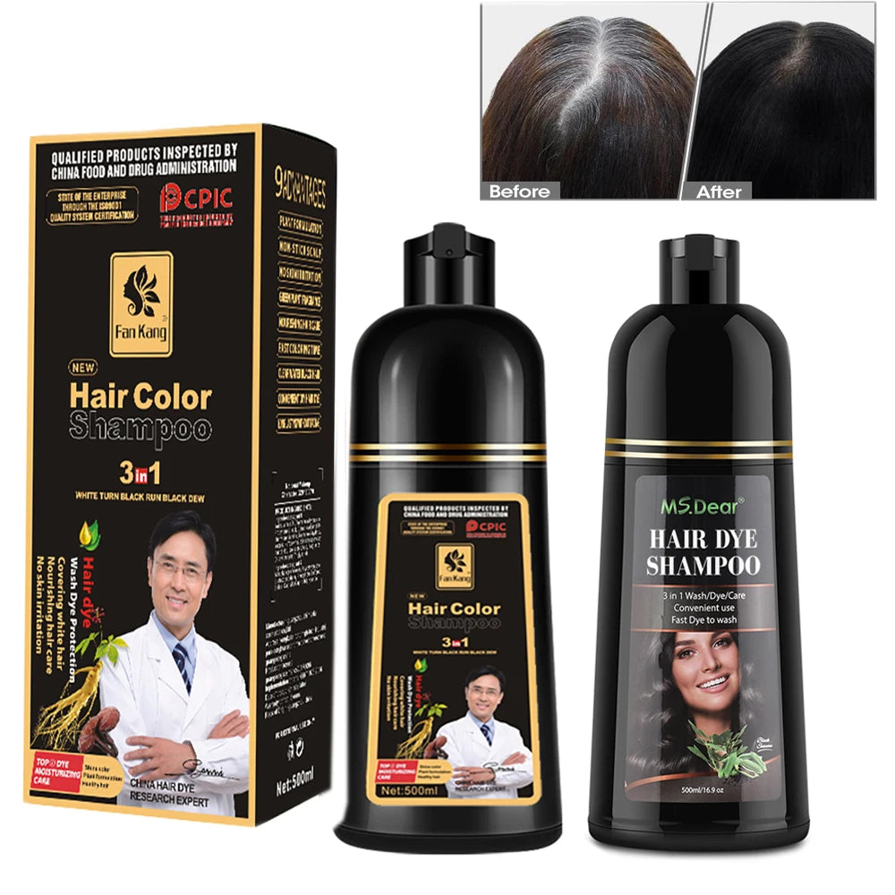 Essence Black Hair Dye Shampoo Covering Hair Permanent Hair Color