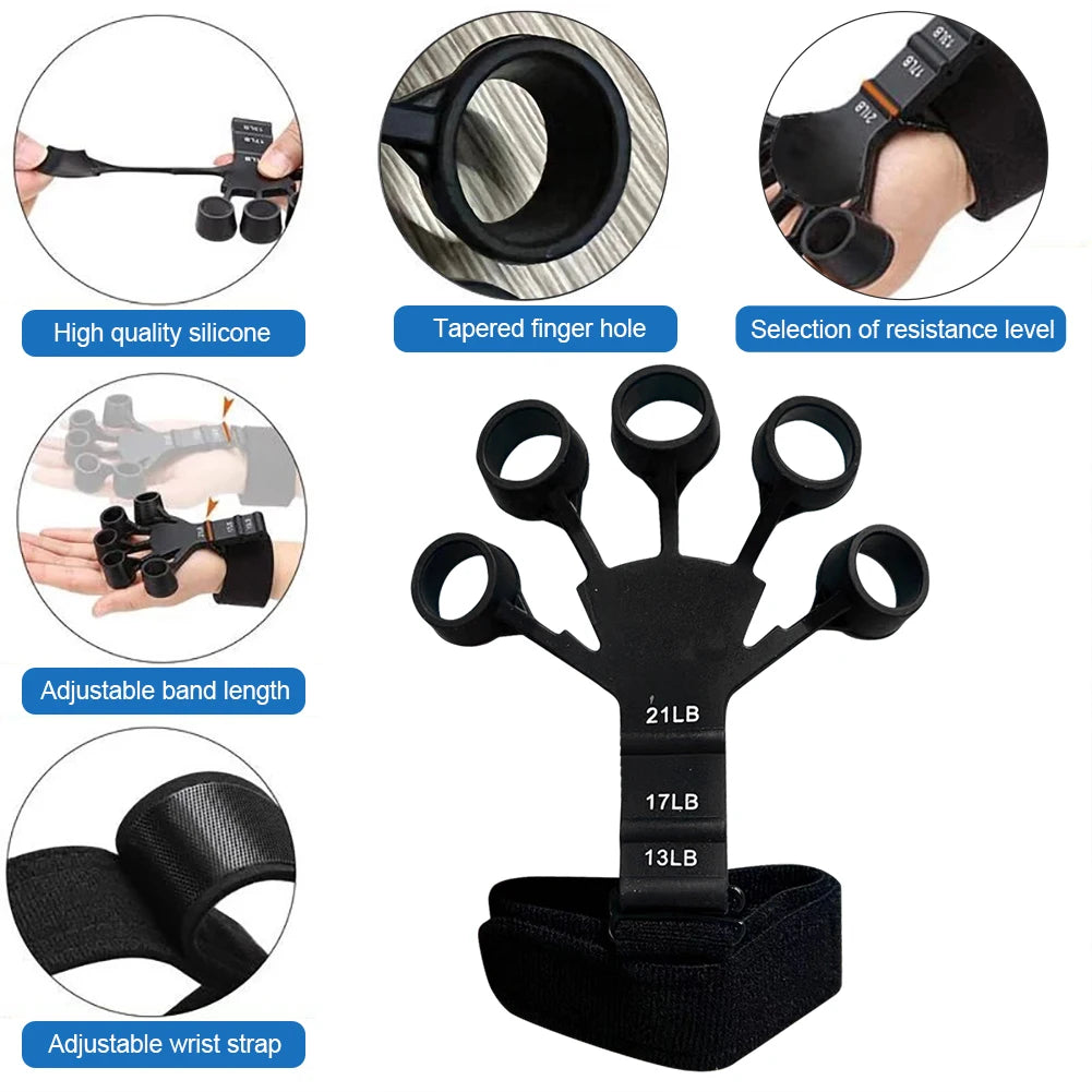 Finger gripper Finger exerciser Guitar finger exerciser Level 6 Resistance recovery Physical tool Patient hand enhancer