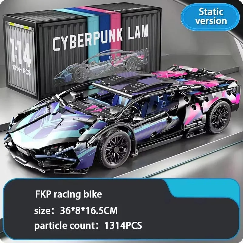 Technical Super Racing Car Building Blocks for Famous Sports Car Model Bricks