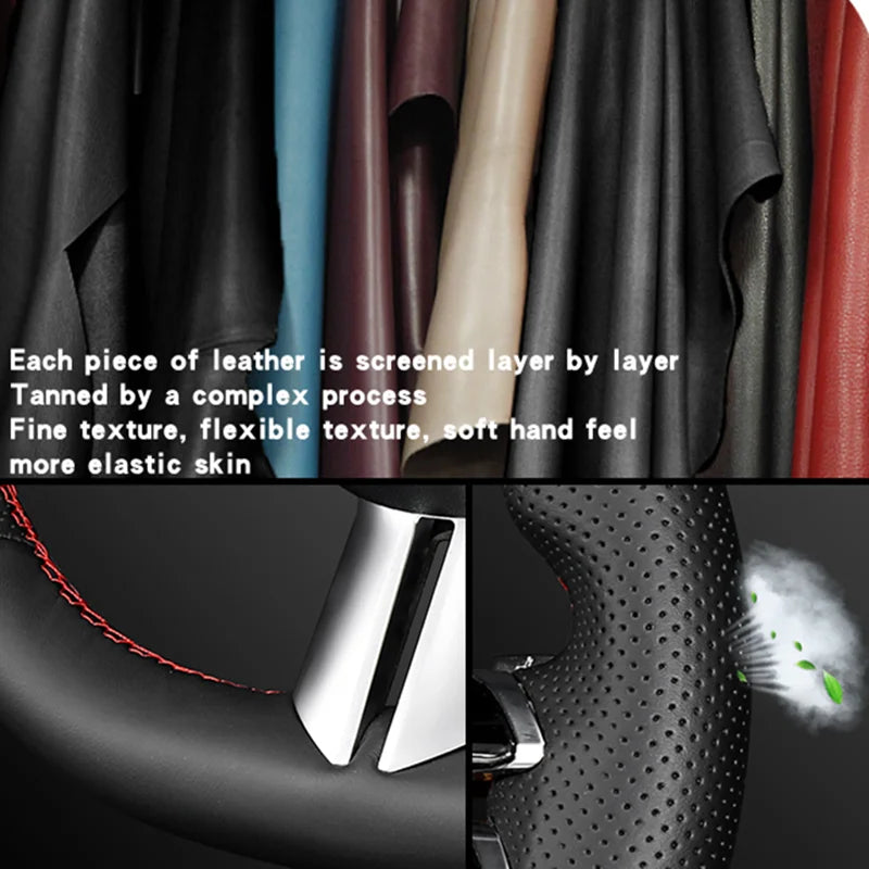 Custom Car Steering Wheel Braid Cover Comfortable 100% Fit For Honda CR-V CRV 2002 2003 2004 2005 2006 Auto Interior Accessories