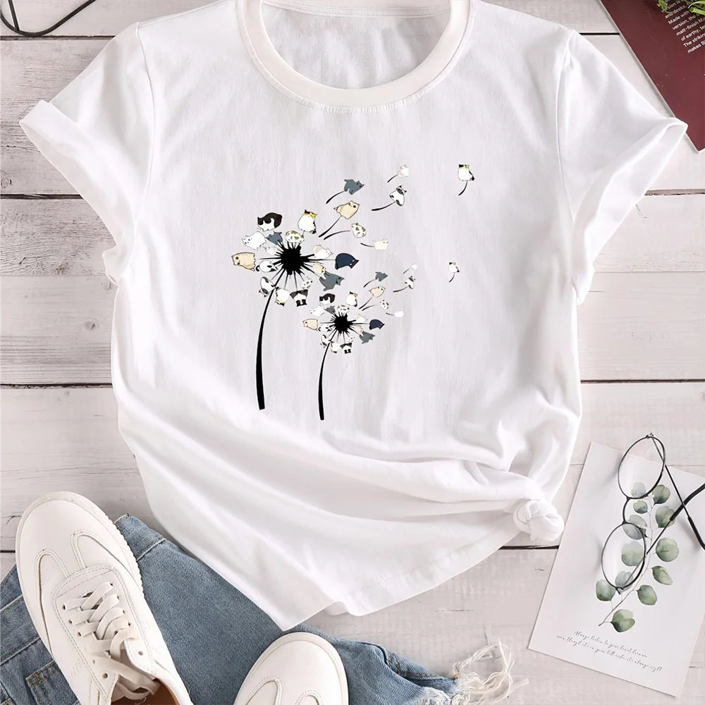 Women's Color Block T-shirt Summer Fashion Short sleeved Top