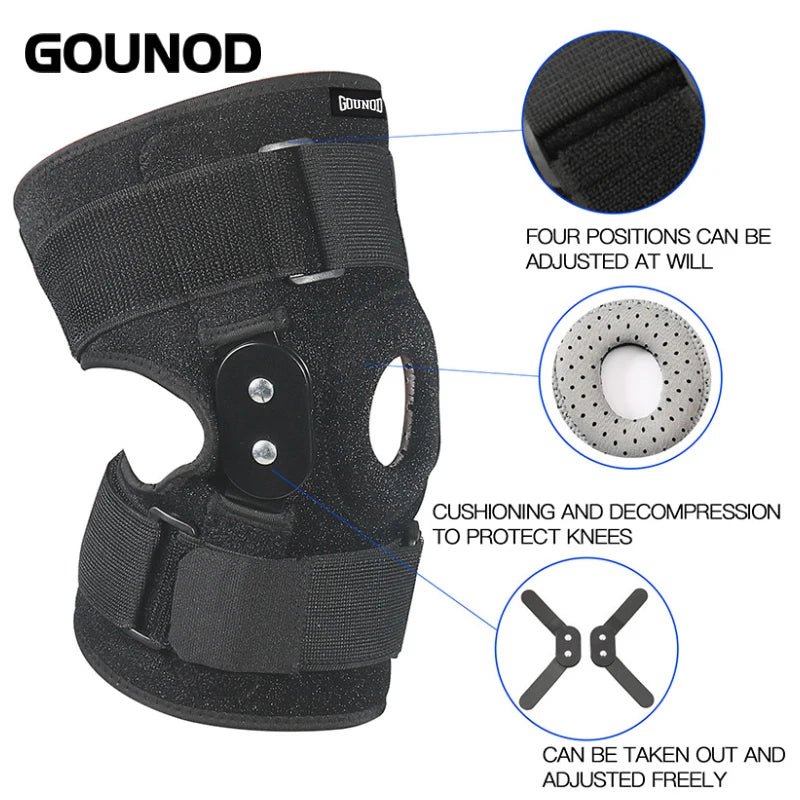 Adjustable Hinged Knee Brace Knee Joint Brace Support Knee Stabilizer Knee Pad Health Care - Xprespick