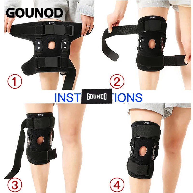 Adjustable Hinged Knee Brace Knee Joint Brace Support Knee Stabilizer Knee Pad Health Care - Xprespick