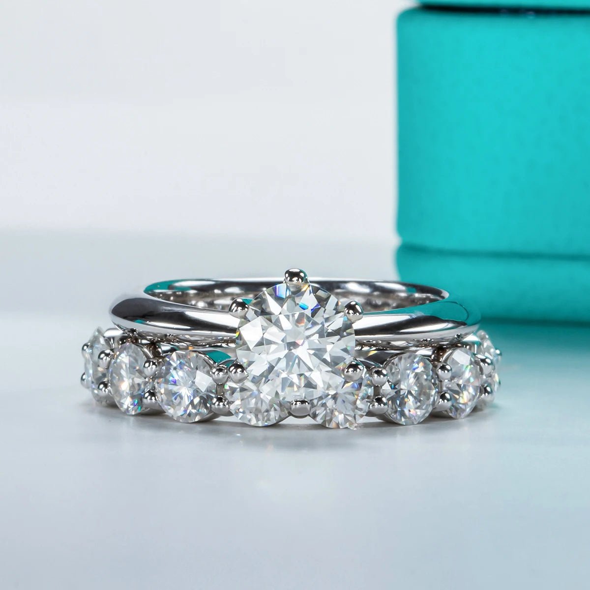 AnuJewel 4mm 5cttw D Color Moissanite Wedding Band Ring 925 Sterling Silver Eternity Band Rings For Women Jewelry Wholesale - Xprespick
