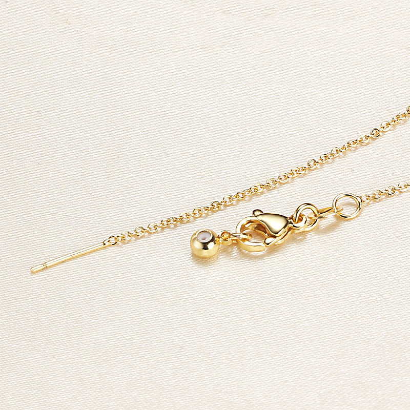 Needle Gold-Plated Necklace Pendant Chain