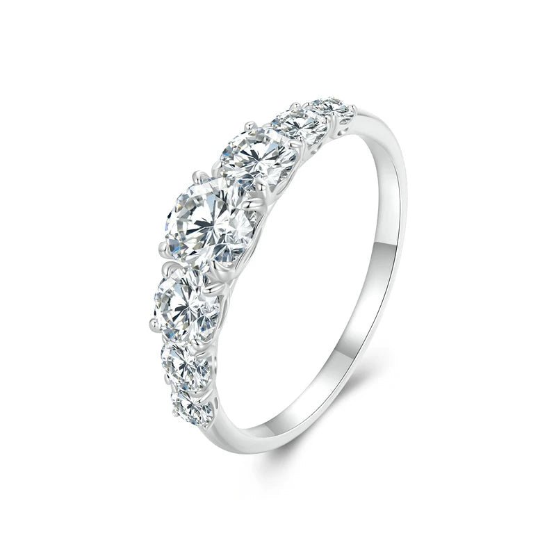 Bamoer D Color VVS1 EX Moissanite Ring Delicate Lab Diamond Ring 925 Sterling Silver for Women Engagement Wedding Jewelry - Xprespick