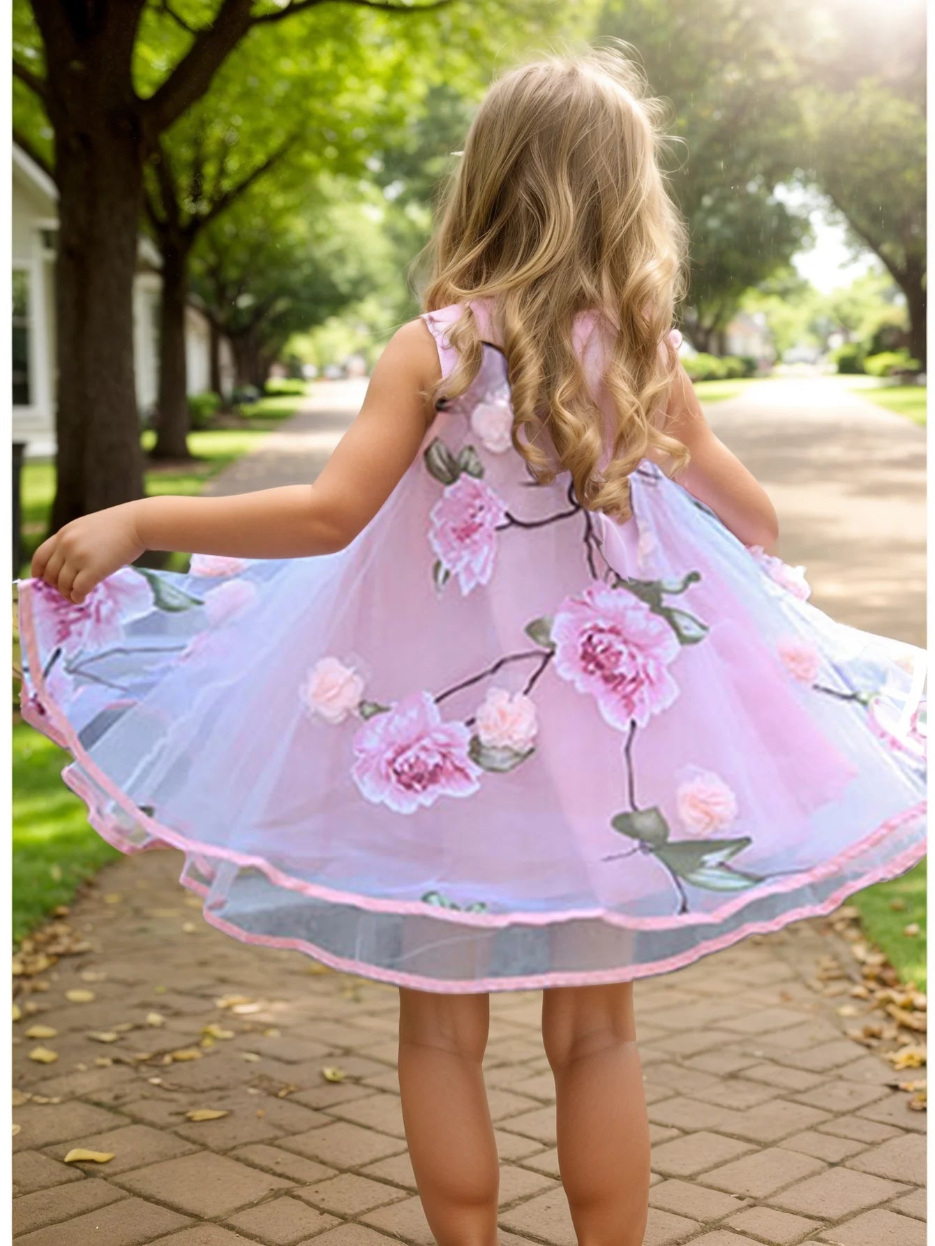Bohemian Summer Girls Flower Dress Kids Girl Beach Dresses kids wear - Xprespick