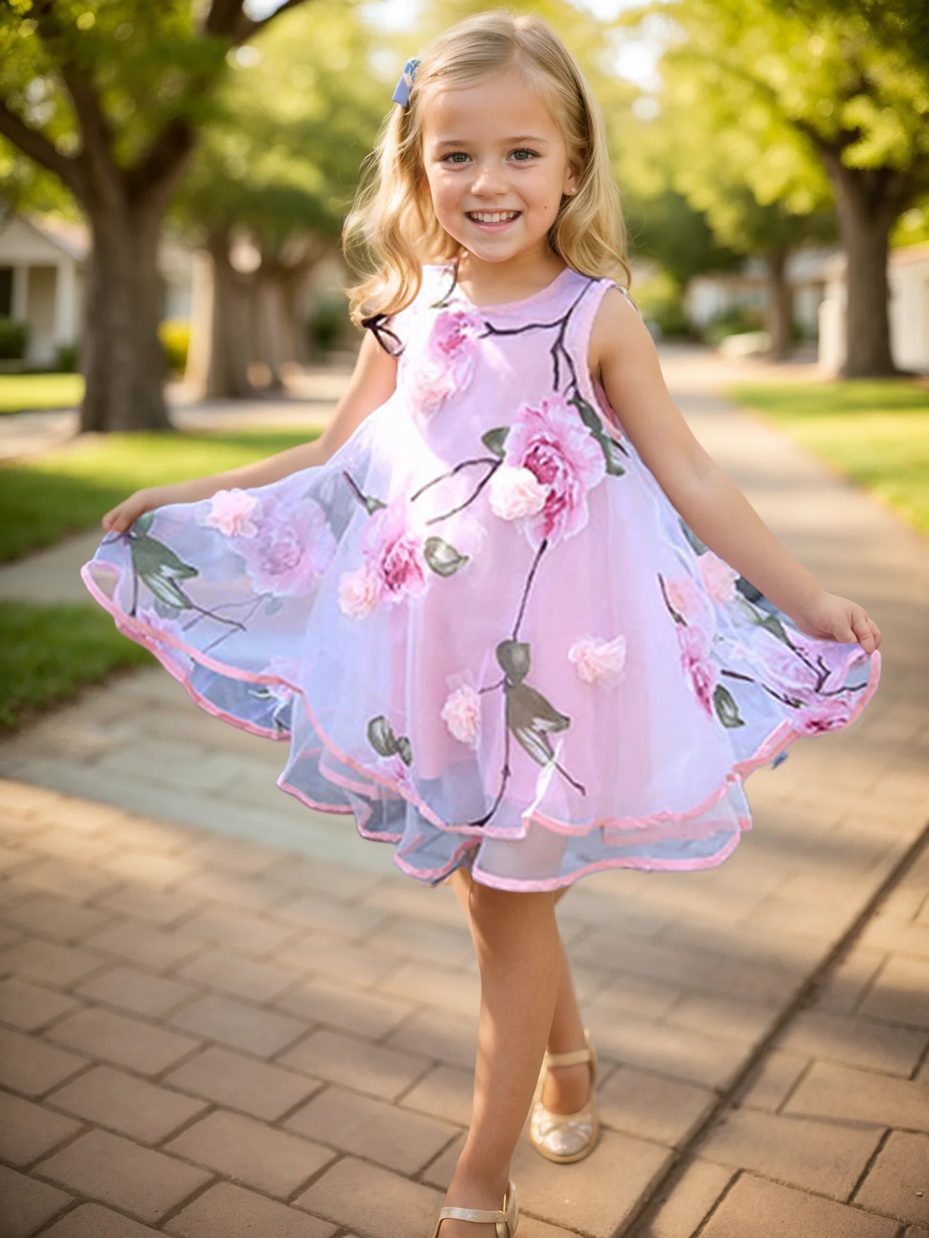 Bohemian Summer Girls Flower Dress Kids Girl Beach Dresses kids wear - Xprespick