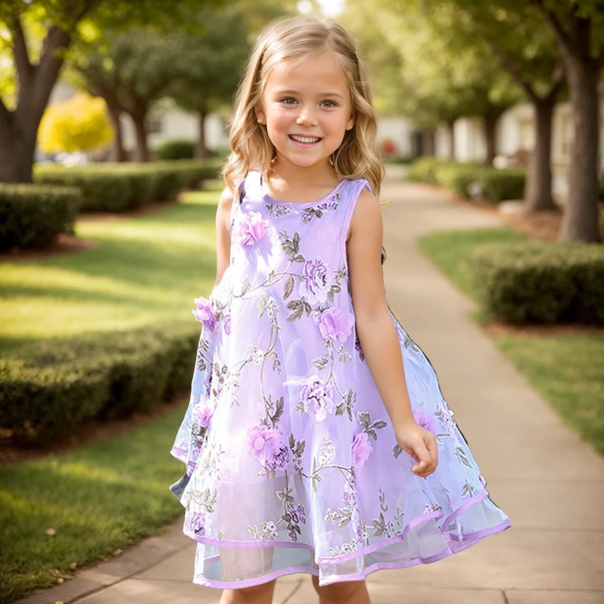 Bohemian Summer Girls Flower Dress Kids Girl Beach Dresses kids wear - Xprespick