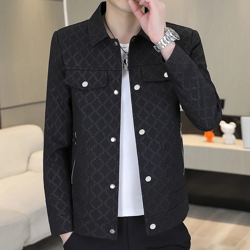 Coat spring thin ins fashion brand new men's personality tooling shirt men's fashion casual plankton handsome slim jacket - Xprespick