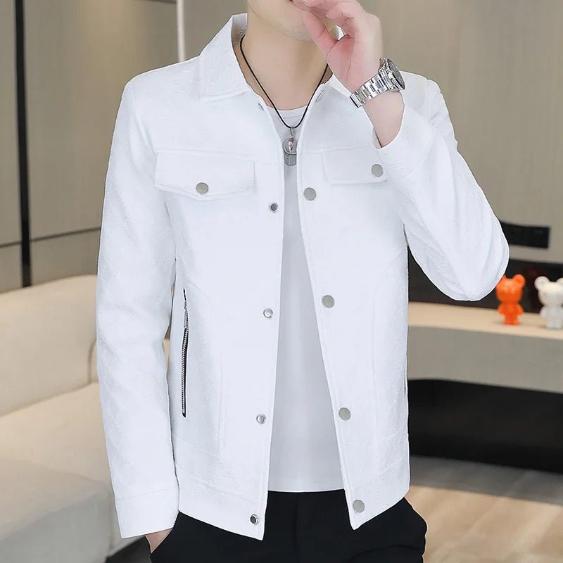 Coat spring thin ins fashion brand new men's personality tooling shirt men's fashion casual plankton handsome slim jacket - Xprespick