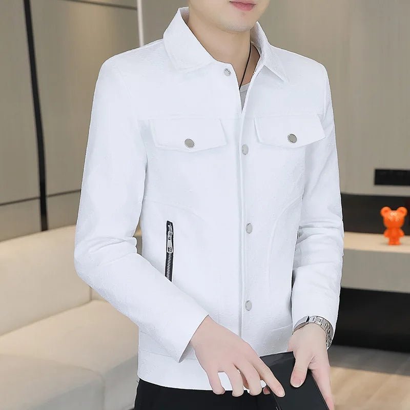 Coat spring thin ins fashion brand new men's personality tooling shirt men's fashion casual plankton handsome slim jacket - Xprespick