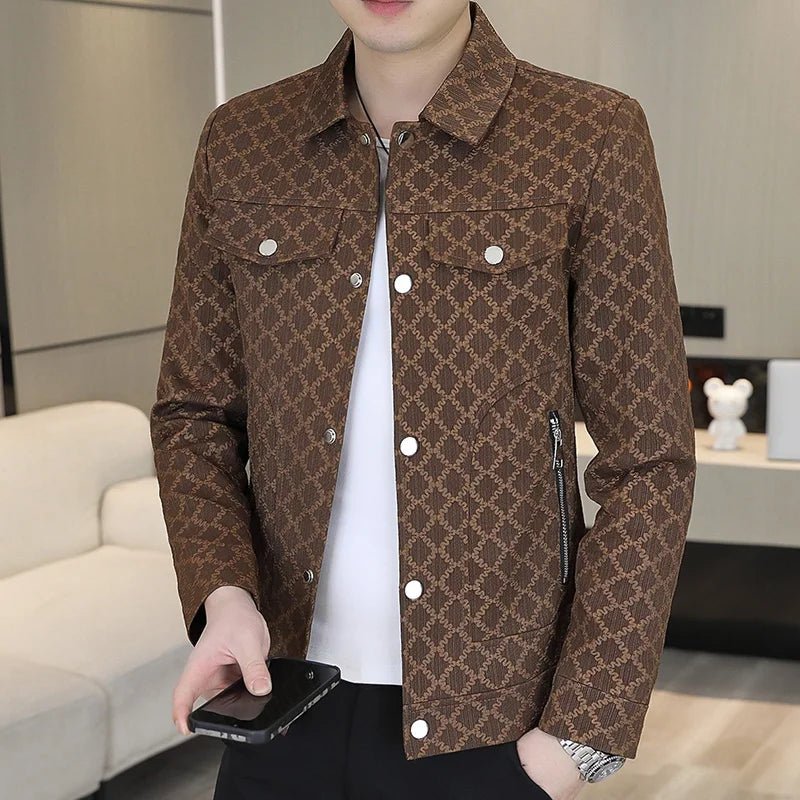 Coat spring thin ins fashion brand new men's personality tooling shirt men's fashion casual plankton handsome slim jacket - Xprespick