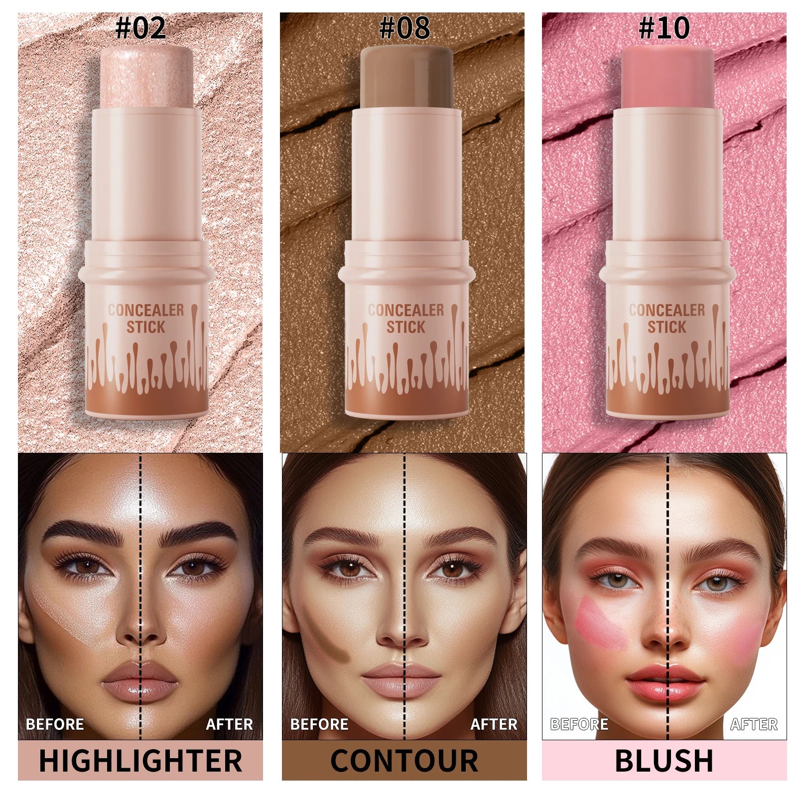 Contour Stick Set Contouring Wand V - face Shaping Contour Pen Face Makeup Beauty product - Xprespick