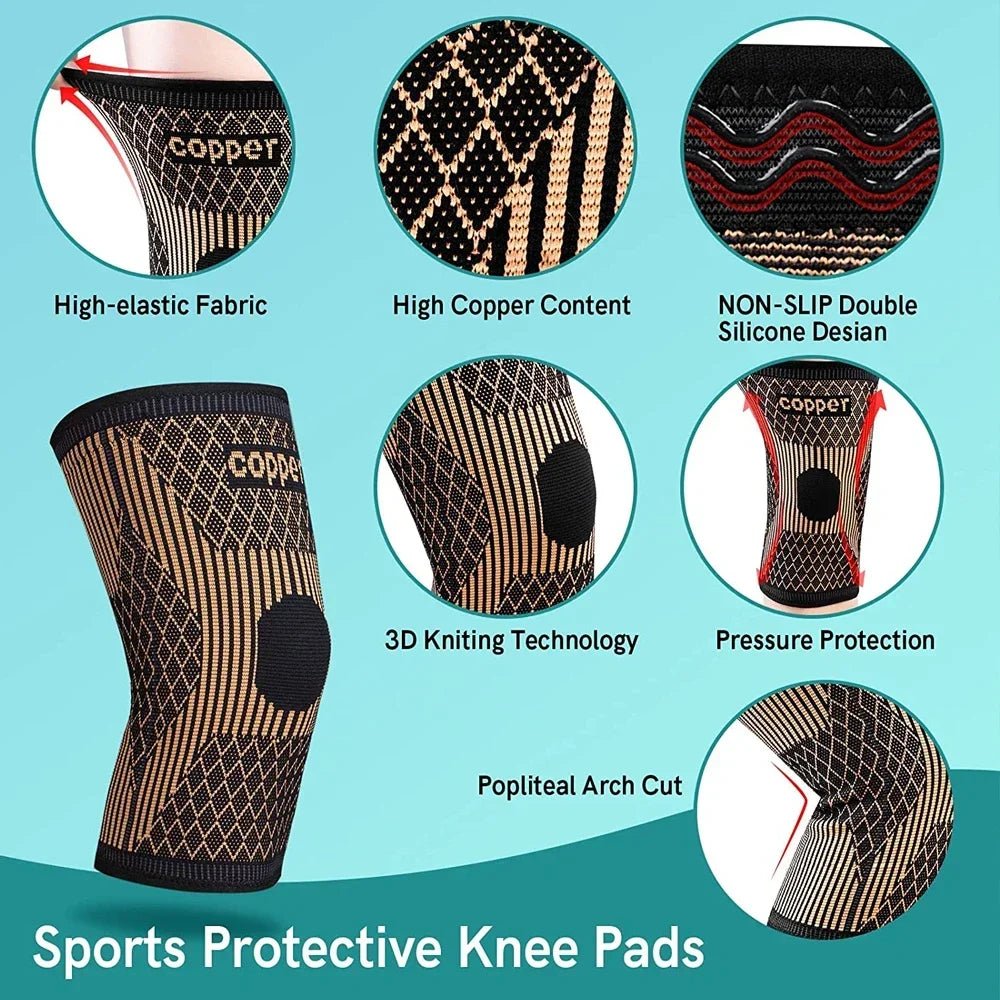 Copper Knee Brace for Arthritis Pain & Support - Copper Knee Sleeve for knee pain Compression sleeve for Sports,Knee Pain Relief - Xprespick