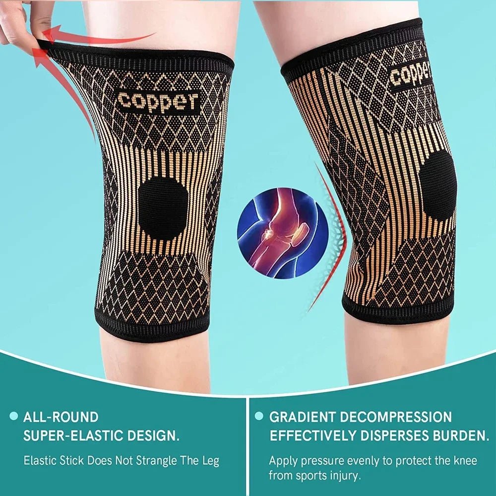 Copper Knee Brace for Arthritis Pain & Support - Copper Knee Sleeve for knee pain Compression sleeve for Sports,Knee Pain Relief - Xprespick