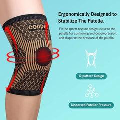 Copper Knee Brace for Arthritis Pain & Support - Copper Knee Sleeve for knee pain Compression sleeve for Sports,Knee Pain Relief - Xprespick