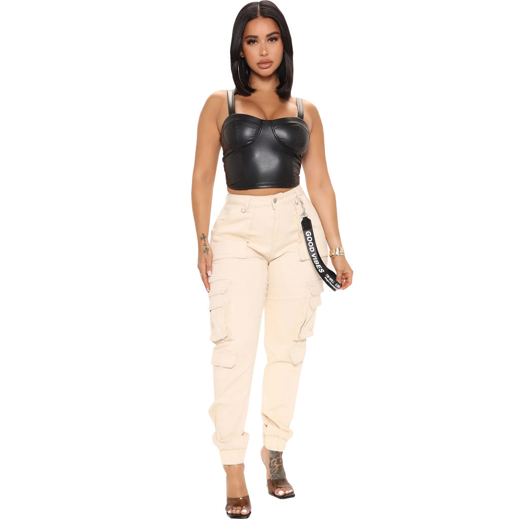 High Elasticity Camouflage Skinny Jeans for Women