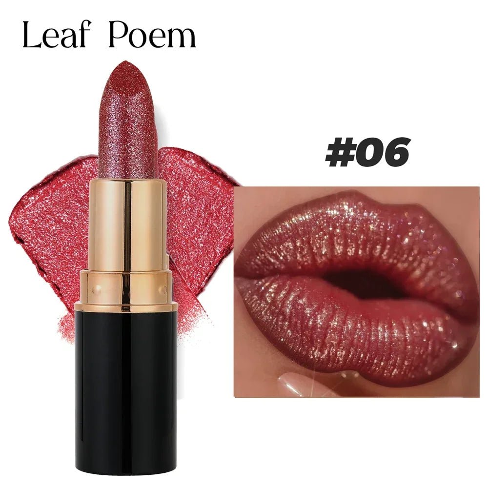 Glitter Metallic Lipstick Waterproof Long Lasting Diamond Pearlescent Lipstick Beauty product - Xprespick