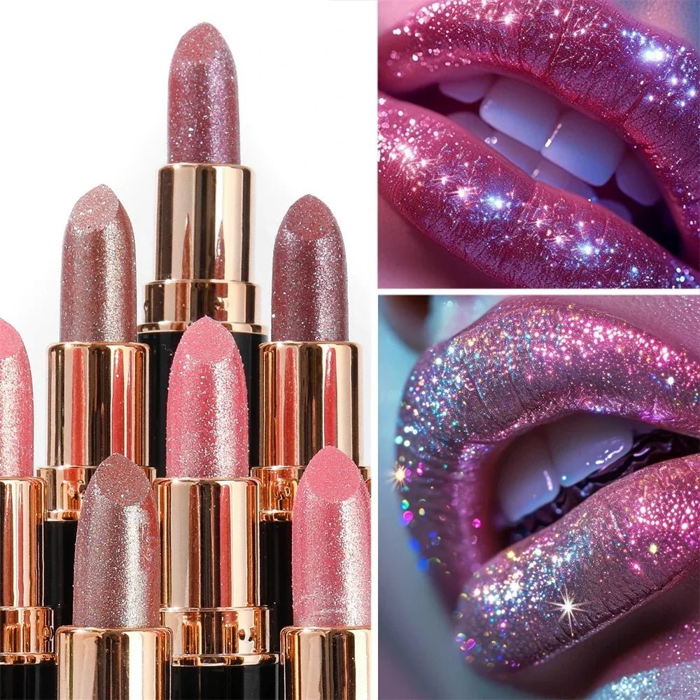 Glitter Metallic Lipstick Waterproof Long Lasting Diamond Pearlescent Lipstick Beauty product - Xprespick